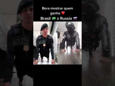 Policia brasileira x polícia Russa quem ganha #shorts