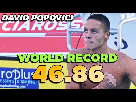 (Old WR) David Popovici 🇷🇴 46.86 // 100m Freestyle Final // European Champs 2022