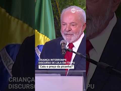 &quot;Caiu o preço da picanha?&quot;, pergunta criança durante discurso de Lula #shorts